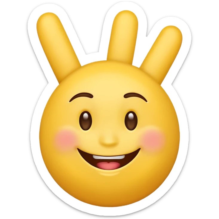 Emojis qui souris sans montrer ses dent et qui fait un fuck sticker