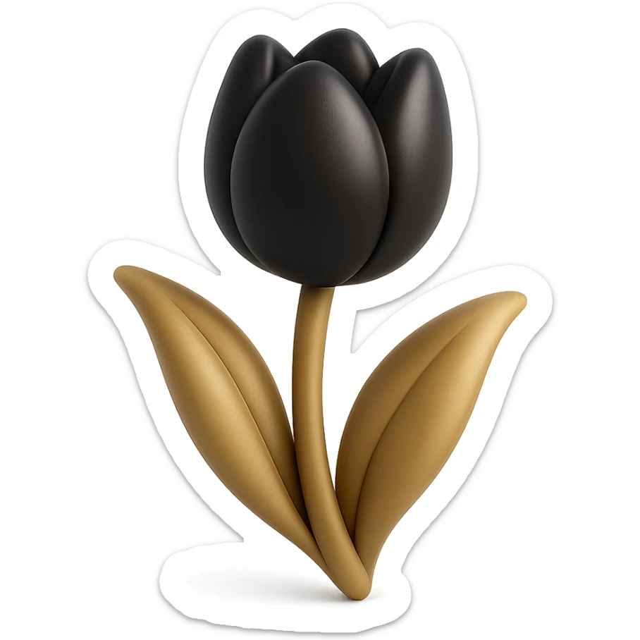 tulip in balloon style with vibrant colors sticker