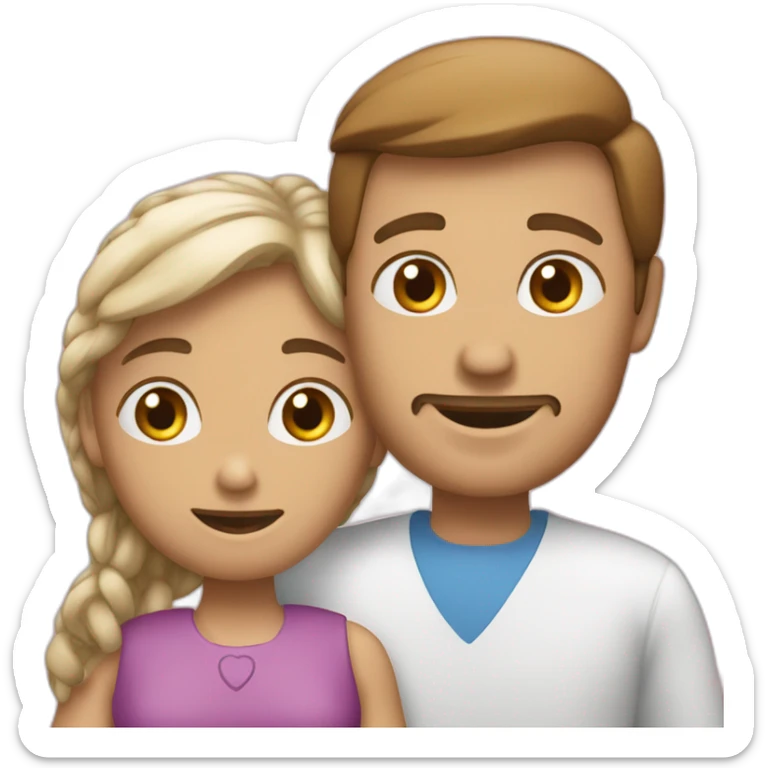 Un homme disant a une femme qui l'aime sticker