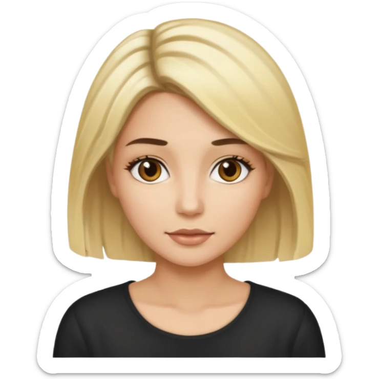 Tipos de rubio en mujer  con californianas cabello en de negro a rubio raíces negras sticker