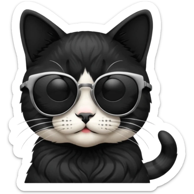 Cat with sunglasses sticker