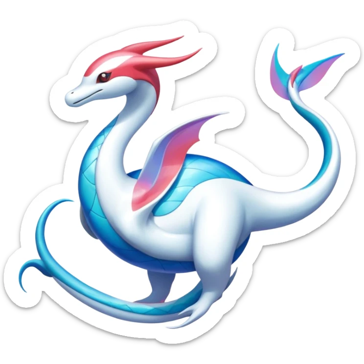 Dragonair-Latios-Milotic-Latias-Fakémon-hybrid-creature (full body)  sticker