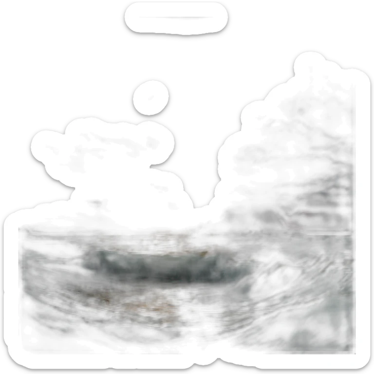 a matte painting of a storm at sea with sunset | trending on artstation | unreal engine sticker