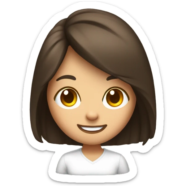 brunette girl de óculos redondo dormindo dando um leve sorriso sticker