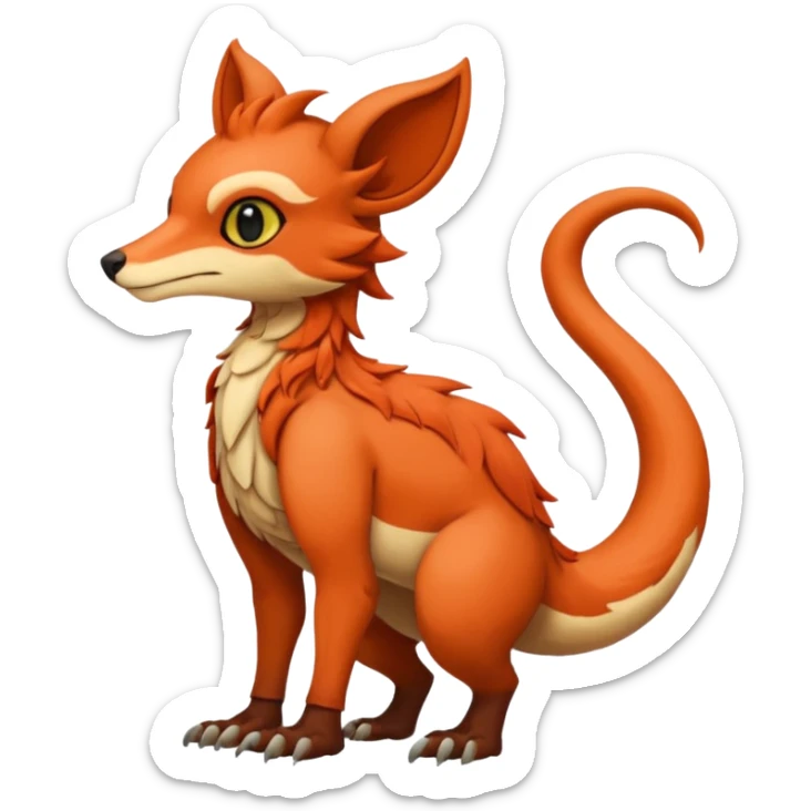 Fionbri-Vernid-creature by Falvie (full body) sticker