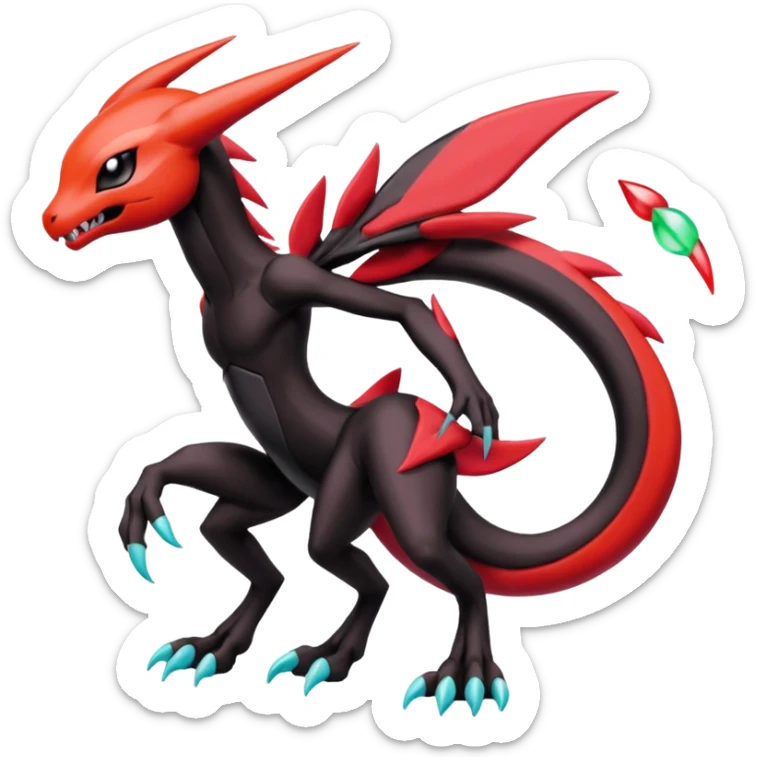 Colorful Cool Badass  Meloetta-Venom-Guilmon-Darkrai-Pokémon-Fakémon-fusion-hybrid-creature sticker