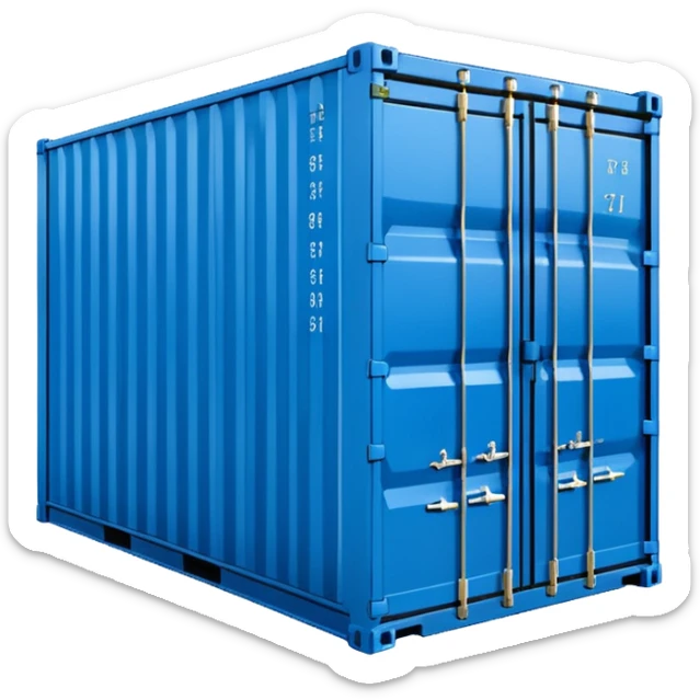 goods Contener emoji which is used for shipment of goods, single contaner, i want to use as emoji with size in height 24px and width in 24px sticker