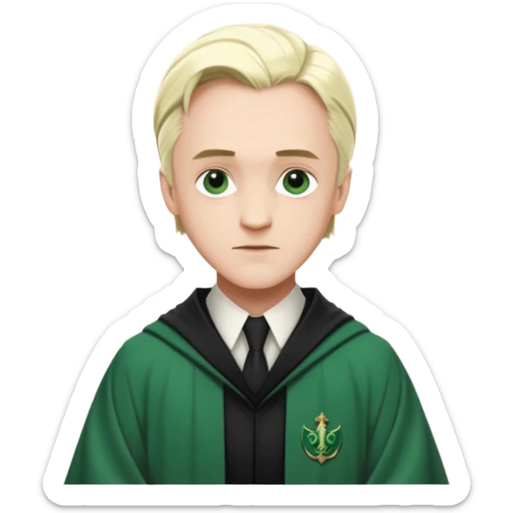mature Draco Malfoy, 37 years old, Slytherin vibe, elegant robes sticker