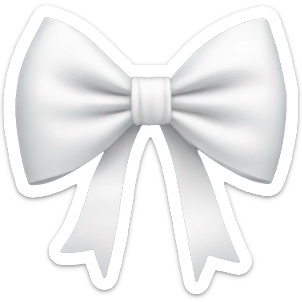 white bow sticker