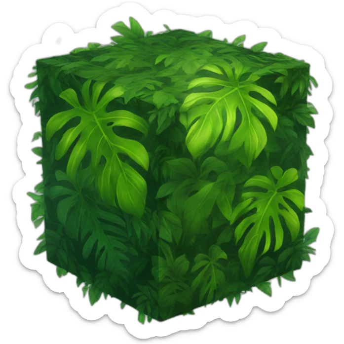 Jungle leaves cube sticker