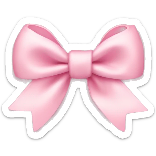 light pink bow on light pink bow sticker