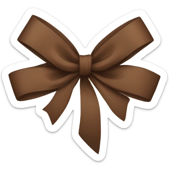Brown bow sticker