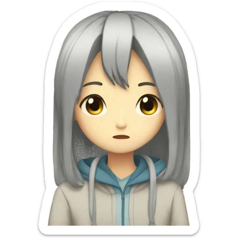Anime sad sticker