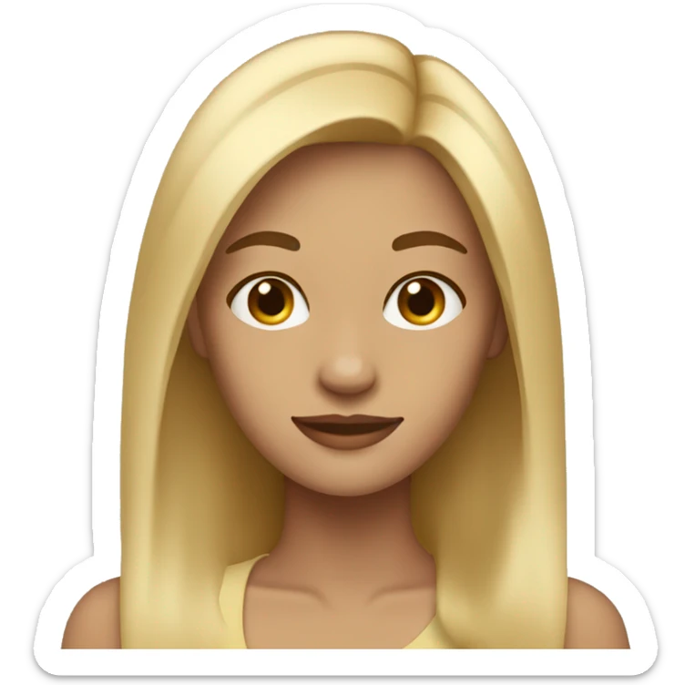 Girl her hair is brown but the ends are blonde sticker