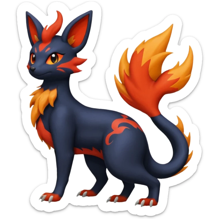 
Canine-Litten-Amaura-Salandit-Noibat-Flareon-Fakémon-fusion (full body) sticker