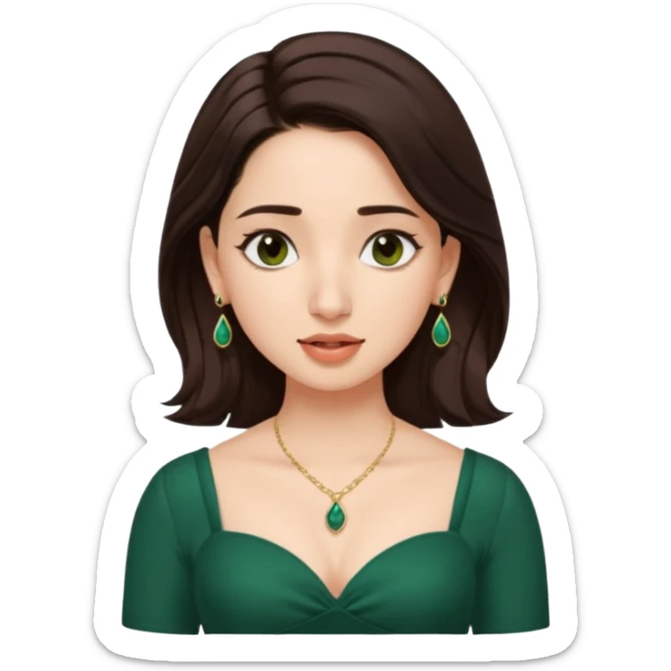 pretty bratz genmoji that looks like tamannah bhatia (bollywood actress), wearing a dark green sweetheart neckline top, dark brown hair, light makeup, no necklace, dangly earrings, side hair part, fair. dark brown eyes


Show her coughing sticker