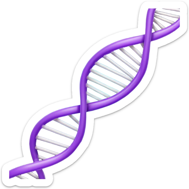 I want a DNA helix in the foreground. Background to be a rippled purple sheet. sticker