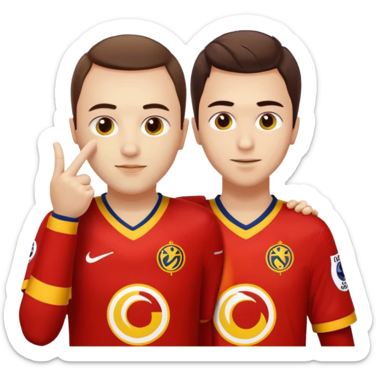 Galatasar lı bir taraftar fenerli bir taraftara sarırıp sus işareti yapıyor sticker