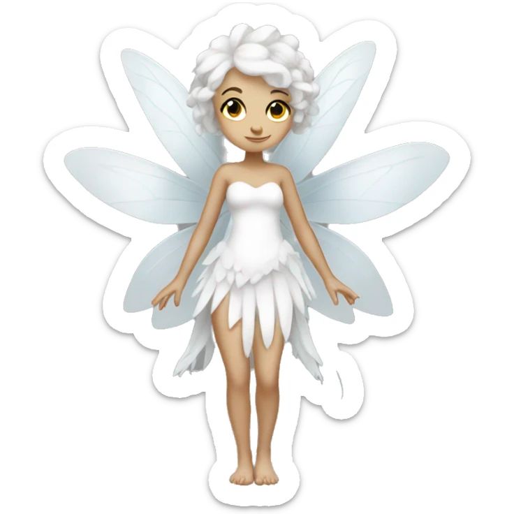 Full body fairy all white sticker