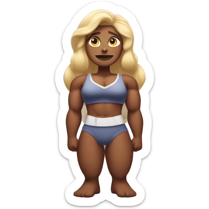 muscular gargantuan extremely muscular massive giant female woman sticker