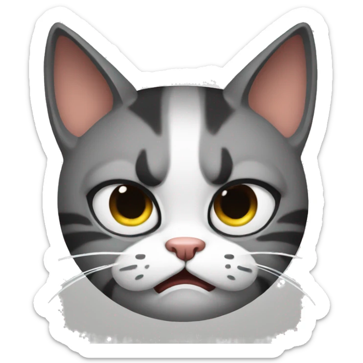 Angry cat sticker