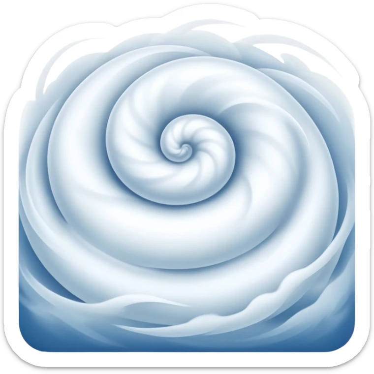 A swirl of morning fog rolling across the ground. sticker