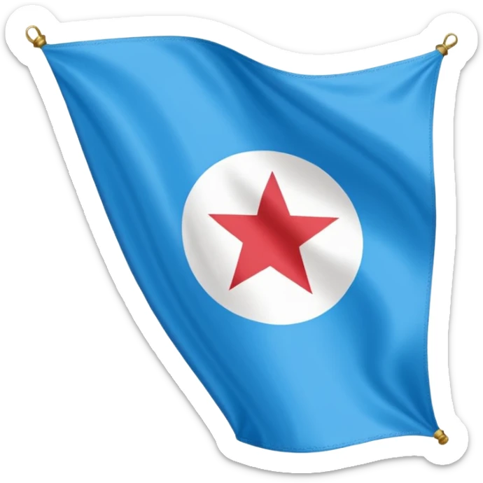 Vorrei creare una piccola bandiera per un emoji una bandiera del Napoli con i suoi colori e la sua N particola in modo che si capisca che sia del Napoli sticker