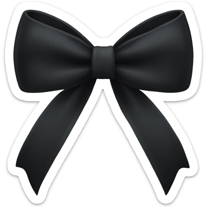 Black bow sticker