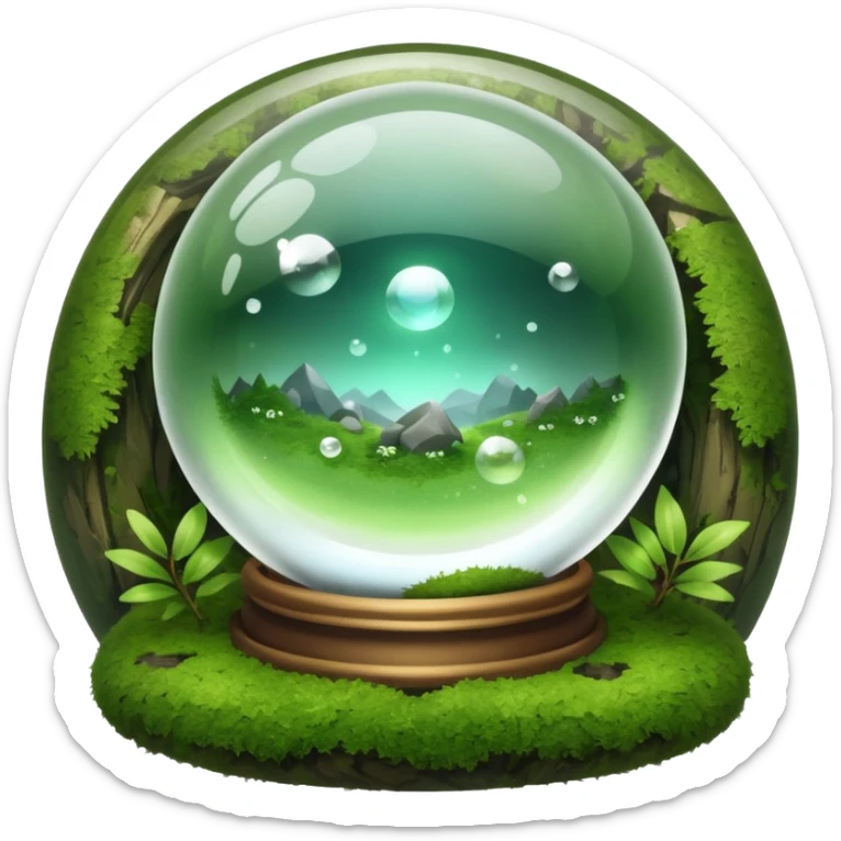 I want an emoji to use for mental wellness in a mystical setting. I want to reference an object that symbolizes the term "Clarity Seeker". It should be relaxing and calm in nature. Not a person, a symbol sticker