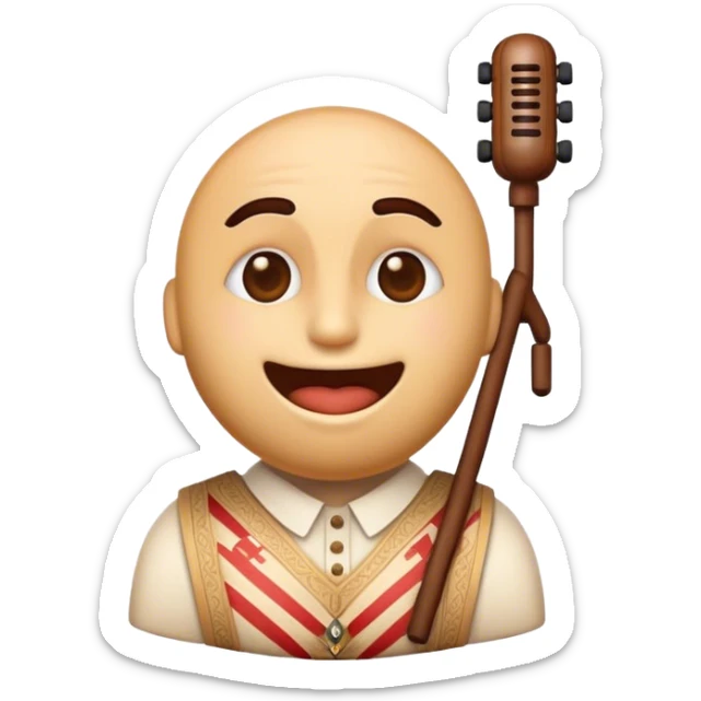 Cinematic Realistic Klapa Music Pop Culture Emoji, depicted with a soulful portrayal of traditional Croatian vocal music rendered with delicate textures and warm, cultural lighting. sticker