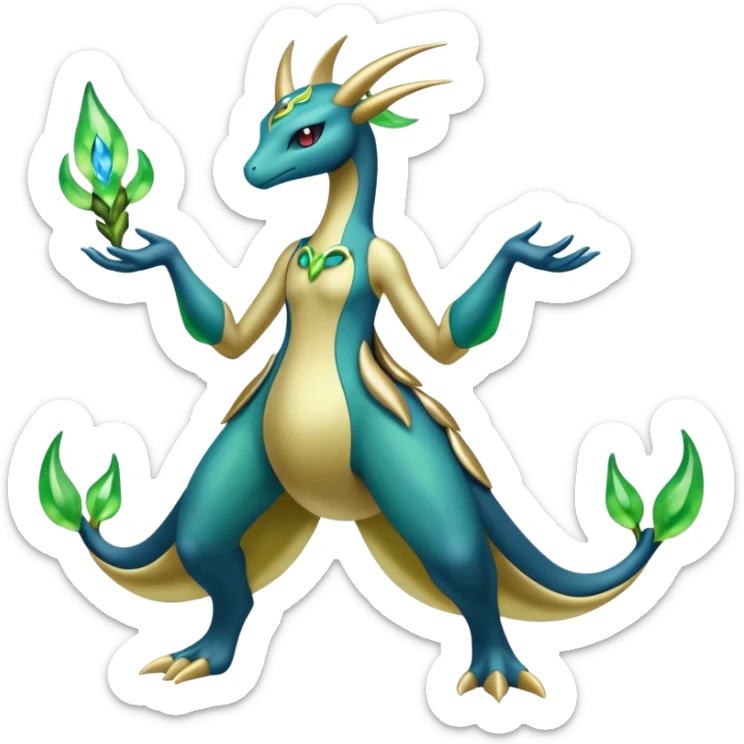 Cresselia-Amaura-Zygarde-Electrike-Fakémon-fusion, full body sticker
