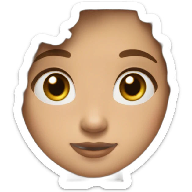 curly girl with brown bob hair brown eyes with freckles in AirPods Pro green sticker
