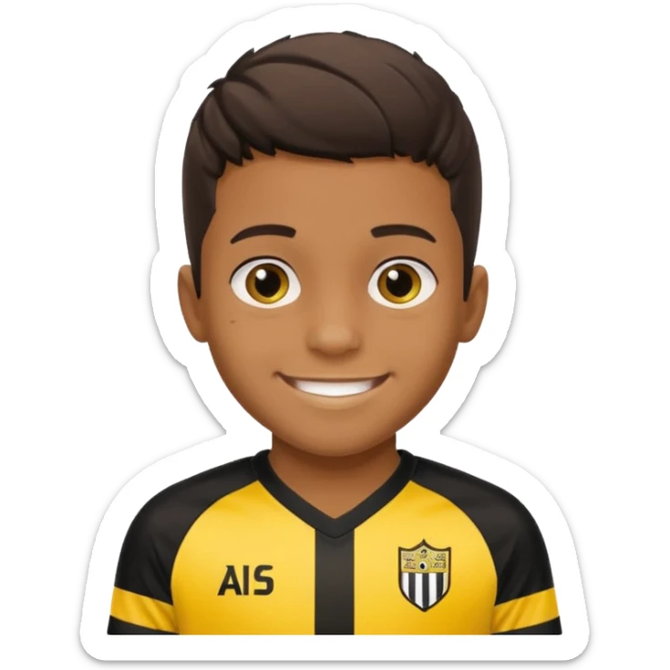 niño con la camiseta de futbol del club atlético Peñarol de uruguay sticker