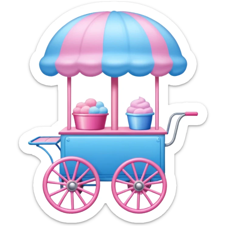 Cotton Candy cart
 sticker