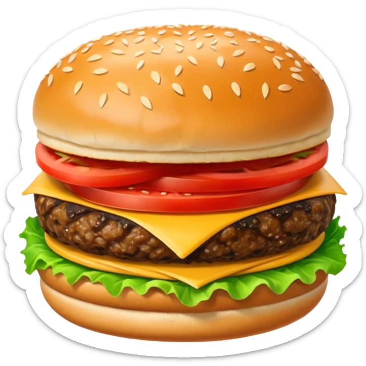 hamburger 2d  sticker