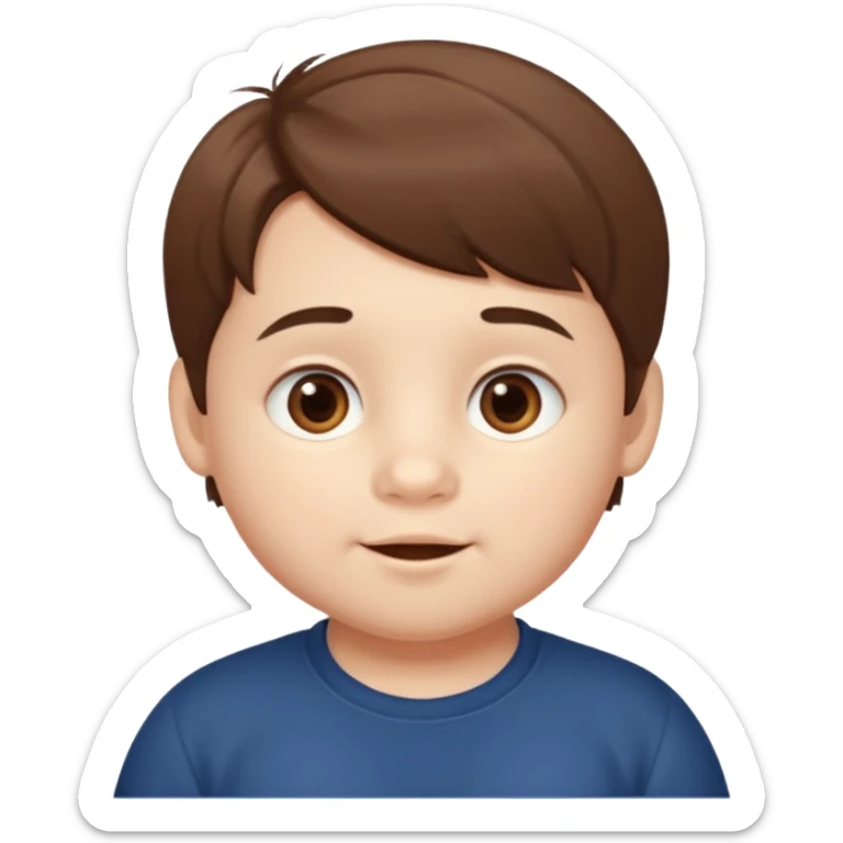 QUIERO QUE ME HAGAS A UN NIÑO DE 6 AÑOS, TIENE LA MELENITA UN POCO LARGA, LA CARITA ESTRECHA Y MOFLETES MUY BONITOS, OJOS MARRONES Y IEL CLARA, EL PELO UN PCOO MAS CLARO, LA BOCA UN POCO MAS GRANDE Y LA NARIZ UN PELIN MAS ANCHA DE ABAJO ES IN CHICO sticker