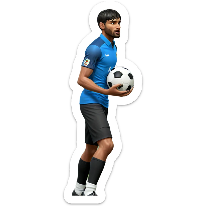 male soccer player in action sticker