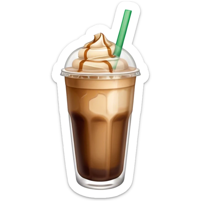 Starbuck ice coffee with ice cubes sticker