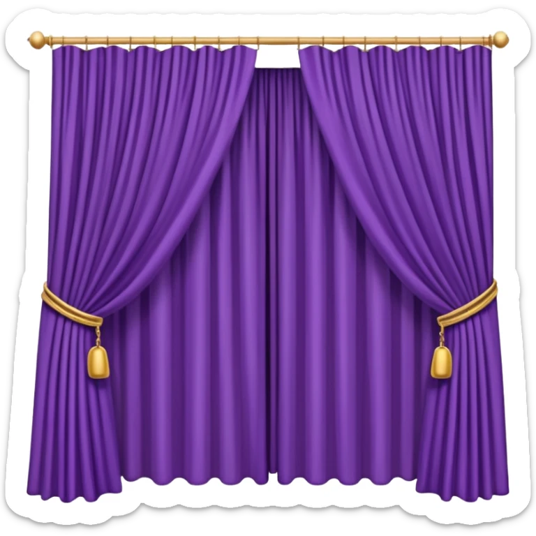 purple curtains open modern sticker