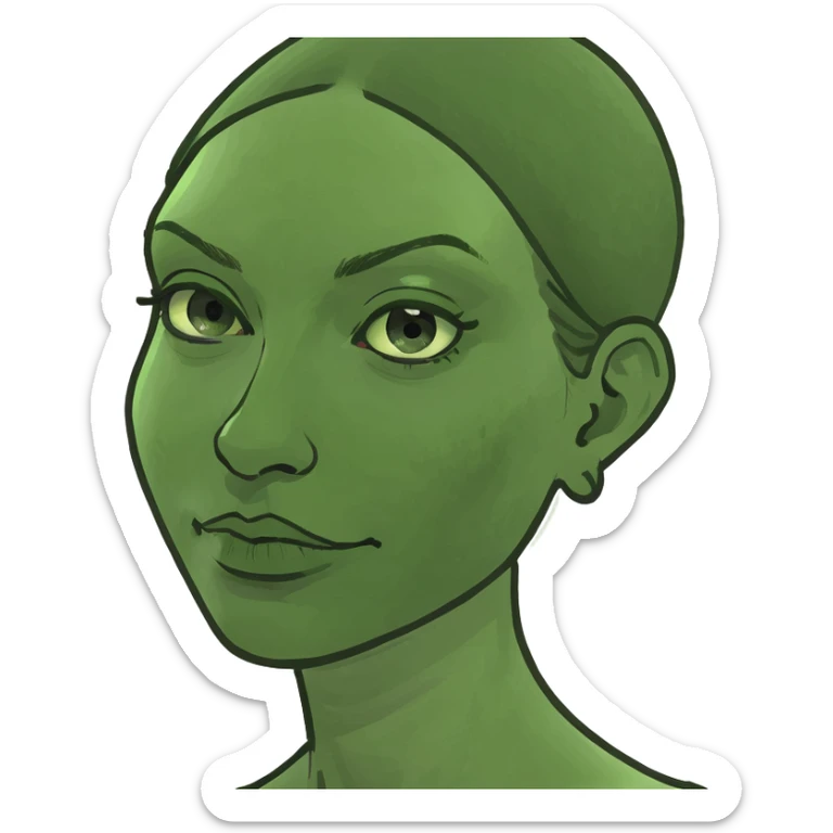 Mujer pelinegra sticker