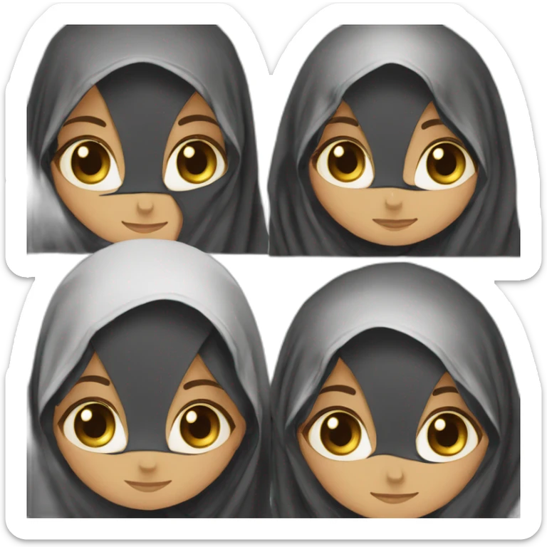 niqabi girl black hijab islam din el islam sticker
