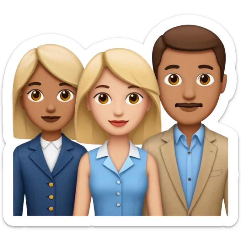 man reike moters ir vyro emogi veido generavimo su paper doll kotimizacija sticker