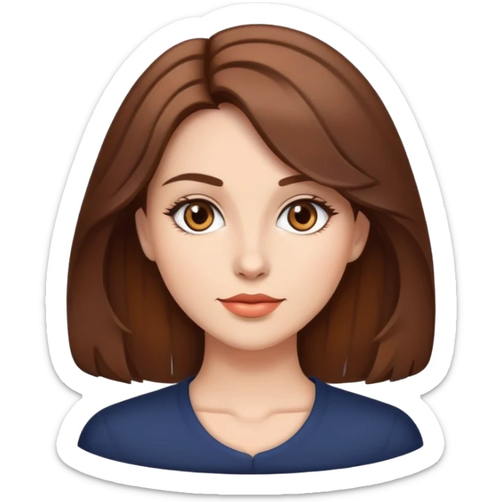 beautiful woman with brown hair styled in a professional way sticker