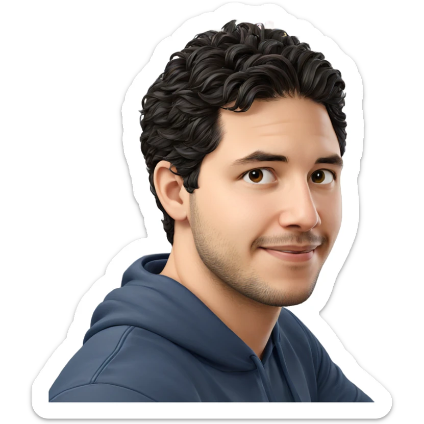 male portrait by window sticker