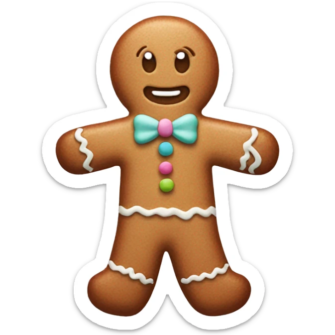 Pastel gingerbread man sticker