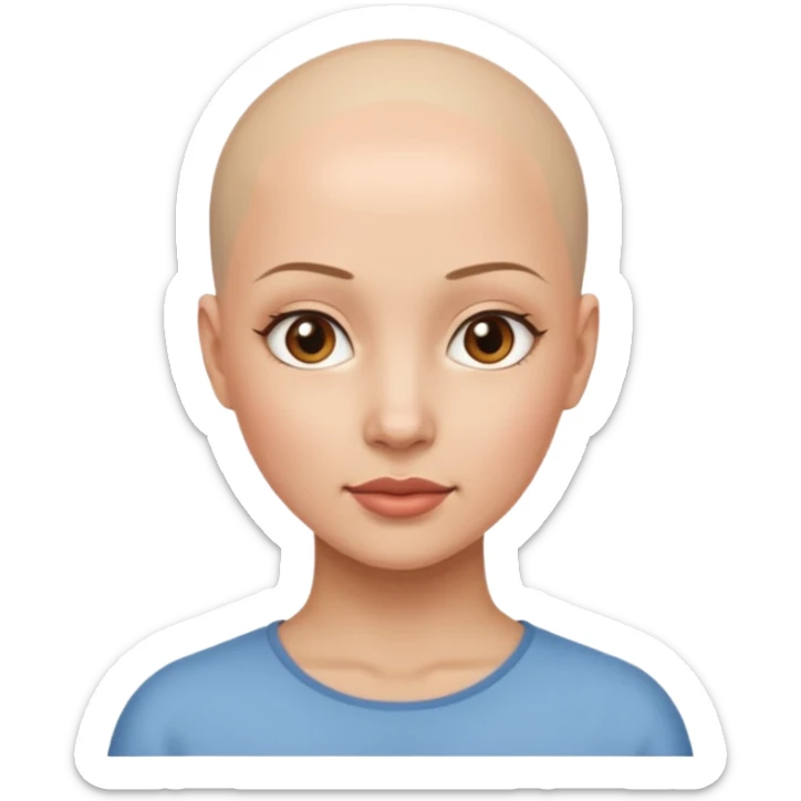 So she supposed to be bald and I kind of want her facing her side I still don’t kind of her body to show sticker