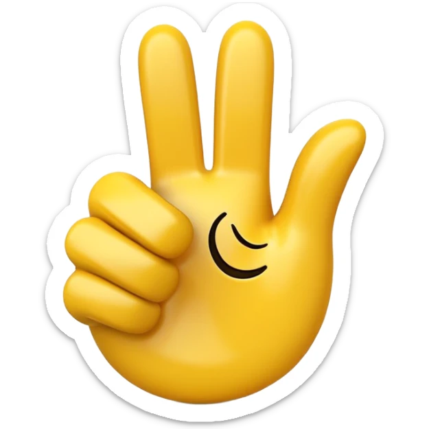 Apple-style 3D illustration of a single yellow emoji hand giving a thumbs up gesture, glossy and rounded, centered on a clean white background, soft shadow underneath, isolated and minimal design sticker