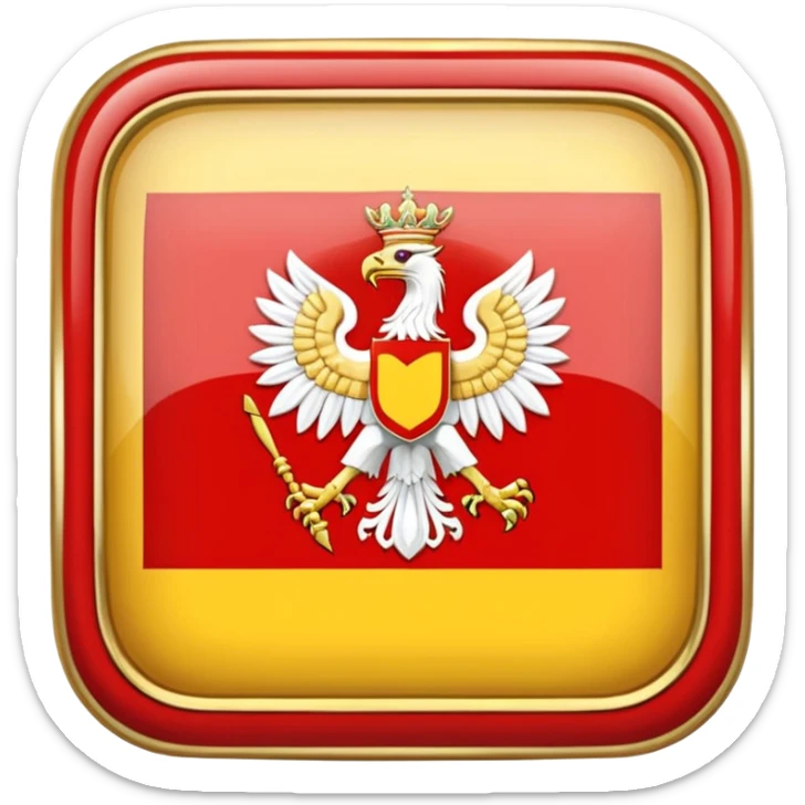 give me a symbol to combine my polish and macedonian roots that is simple and legible sticker