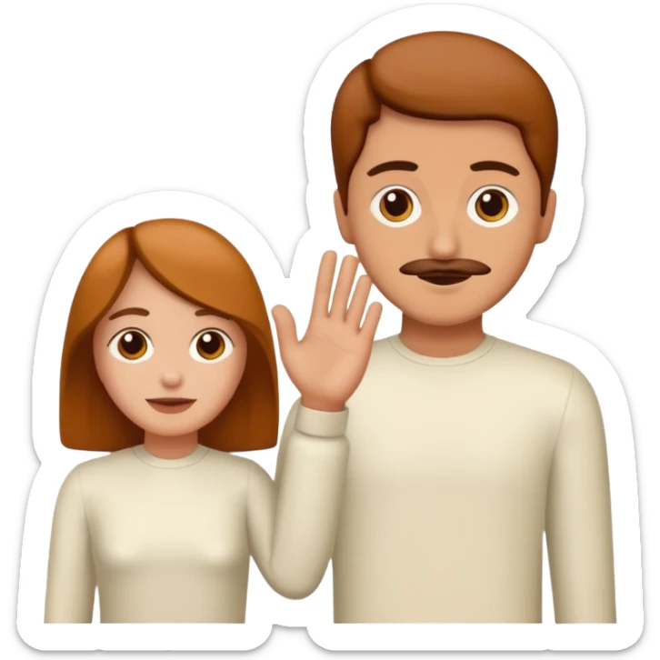 Dos personas dandose la mano como agradecimiento, una persona canelita y una persona blanca sticker