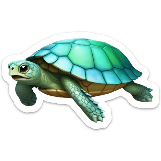 Iridescent turtle sticker